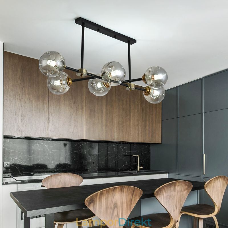 6 Ljus Modern Glastaklampa Magic Bean Ljusarmatur