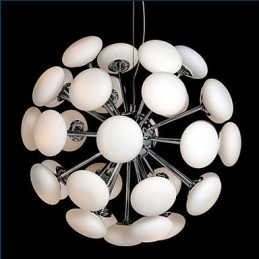 Modernyestaurant Lampa Enkel Cirkulär Glaskonst Pendellampa Europeisk Stil