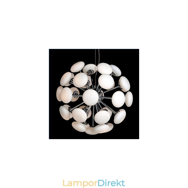 Modernyestaurant Lampa Enkel Cirkulär Glaskonst Pendellampa Europeisk Stil