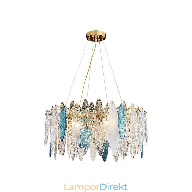 Samtida Elegant Taklampa I Glas