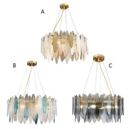 Samtida Elegant Taklampa I Glas