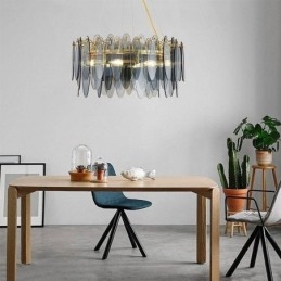 Samtida Elegant Taklampa I Glas