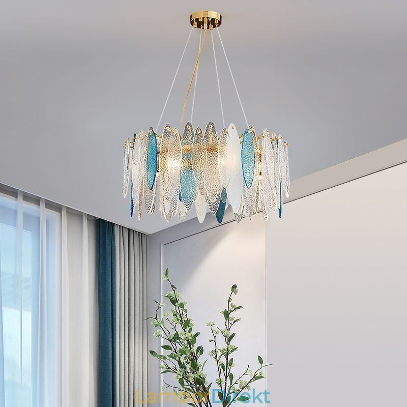 Samtida Elegant Taklampa I Glas