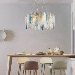 Samtida Elegant Taklampa I Glas