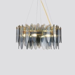 Samtida Elegant Taklampa I Glas