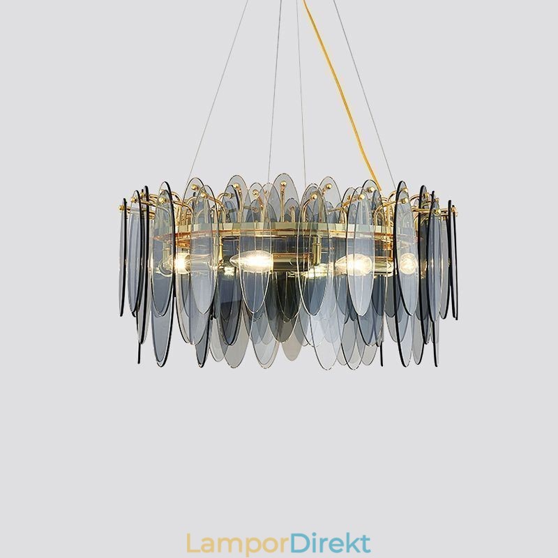 Samtida Elegant Taklampa I Glas