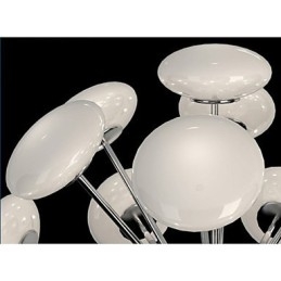 Modernyestaurant Lampa Enkel Cirkulär Glaskonst Pendellampa Europeisk Stil