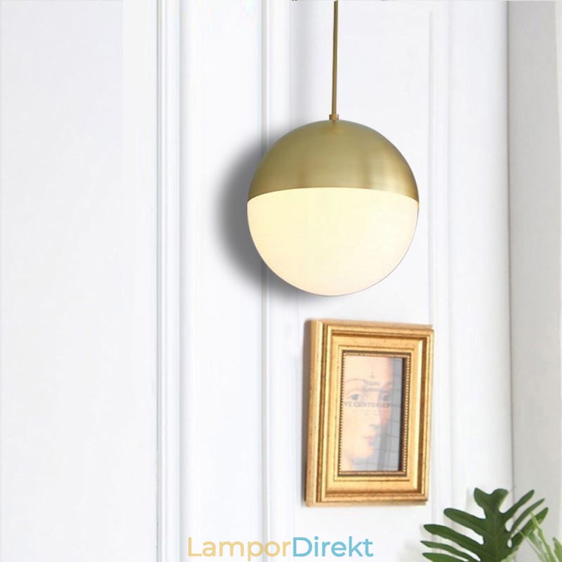Modern Glaskula Pendel Light Island Idéer Lampa