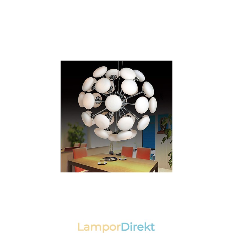 Modernyestaurant Lampa Enkel Cirkulär Glaskonst Pendellampa Europeisk Stil