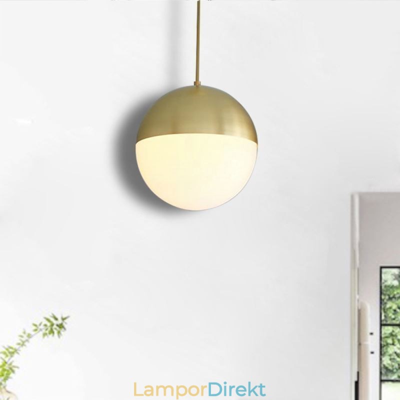 Modern Glaskula Pendel Light Island Idéer Lampa