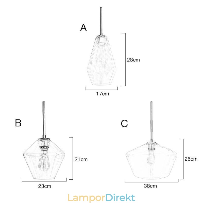 Modern Enkel Taklampa I Glas