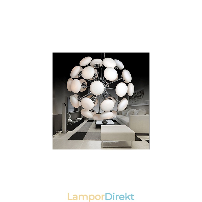 Modernyestaurant Lampa Enkel Cirkulär Glaskonst Pendellampa Europeisk Stil