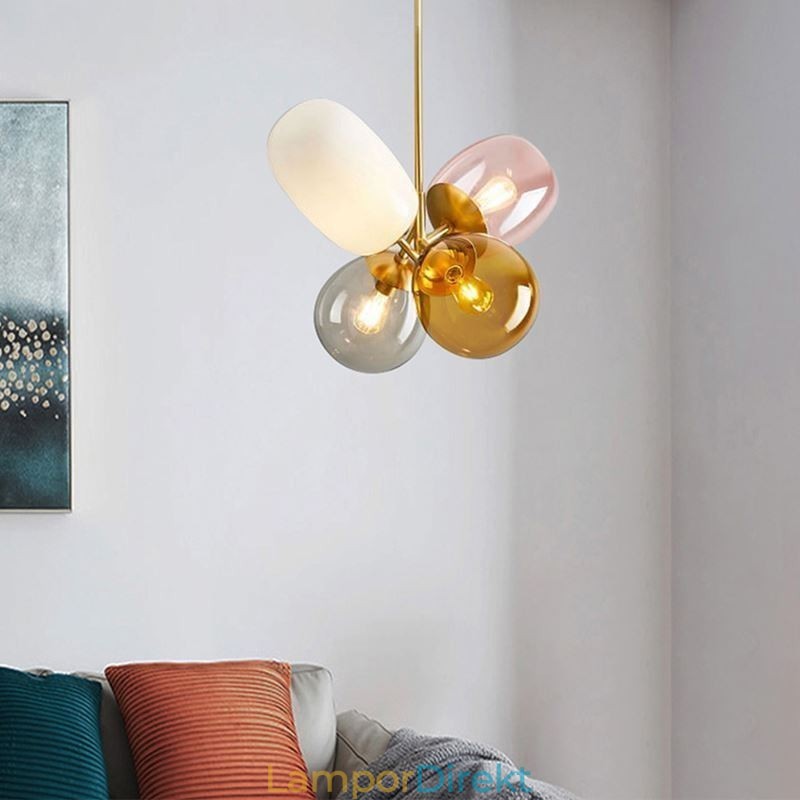 Nordic Unique Pendelljus Färgat Glas Princess Balloon Light Barn
