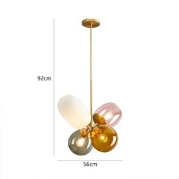 Nordic Unique Pendelljus Färgat Glas Princess Balloon Light Barn