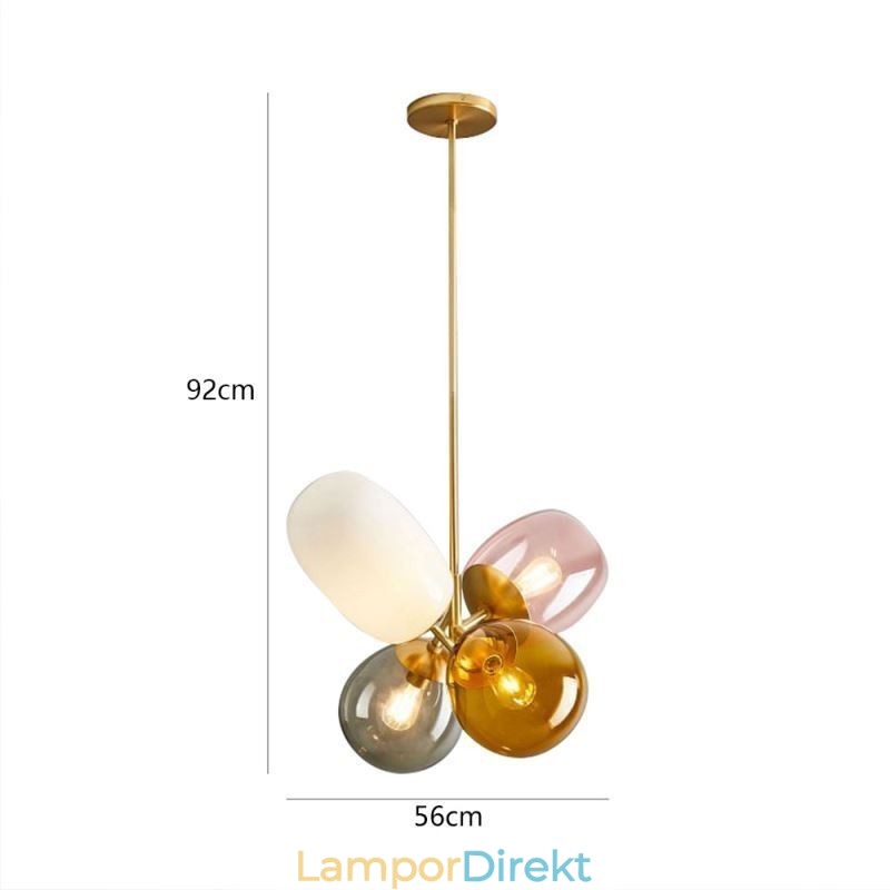 Nordic Unique Pendelljus Färgat Glas Princess Balloon Light Barn