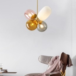 Nordic Unique Pendelljus Färgat Glas Princess Balloon Light Barn