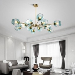 Nordic Glass Pendel Light Magic Bean Shape Lampa Ljuskrona Belysning