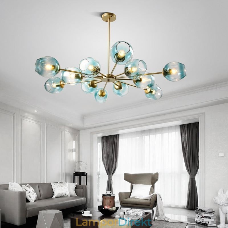 Nordic Glass Pendel Light Magic Bean Shape Lampa Ljuskrona Belysning