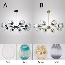 Nordic Glass Pendel Light Magic Bean Shape Lampa Ljuskrona Belysning