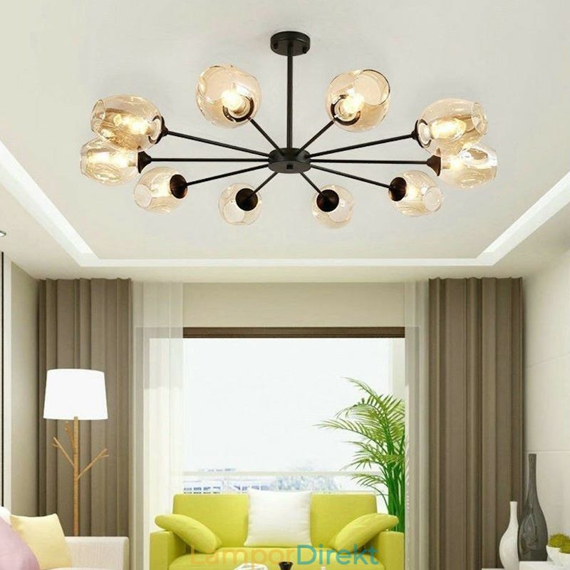 Nordic Glass Pendel Light Magic Bean Shape Lampa Ljuskrona Belysning