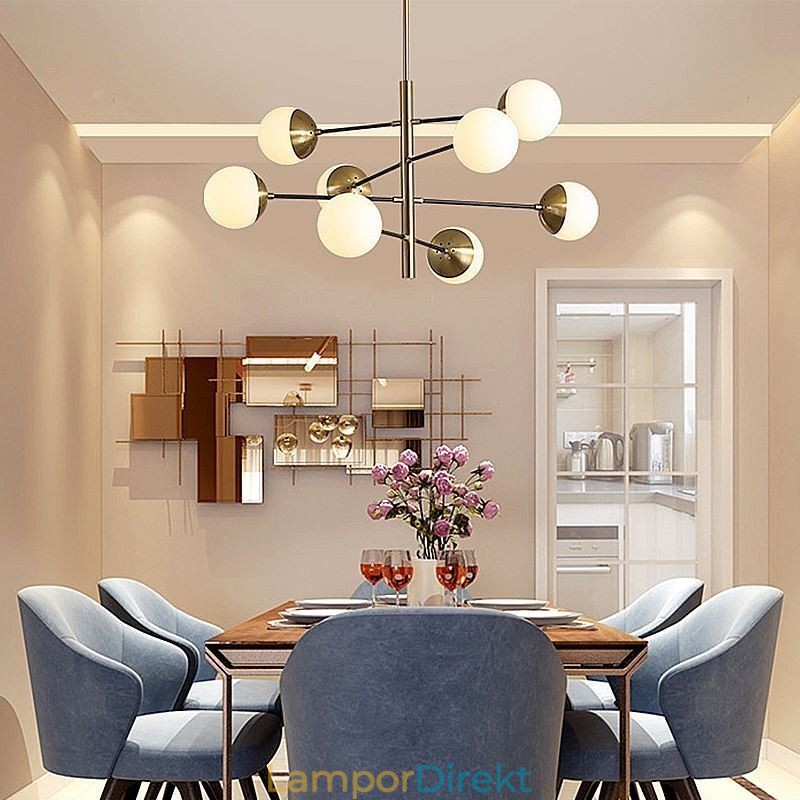Nordic Glass Pendel Light Magic Bean Shape Ljuskrona Lighting Lamp
