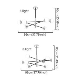 Nordic Glass Pendel Light Magic Bean Shape Ljuskrona Lighting Lamp