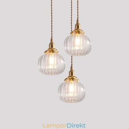 Glas Taklampa Klar Rund Ribbad Pumpa Form Lampa 1 Ljus Glas Taklampa Klar Rund Ribbad Pumpa Form Lampa 1 Ljus
