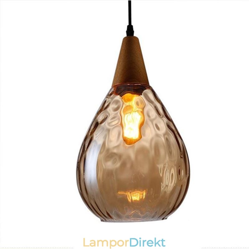 Taklampa Teardrop Glass Skärm Lamp Light