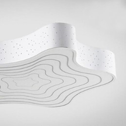 Modern Samtida Målning Metal Flush Mount