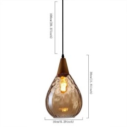 Taklampa Teardrop Glass Skärm Lamp Light