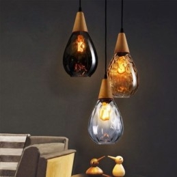 Taklampa Teardrop Glass Skärm Lamp Light