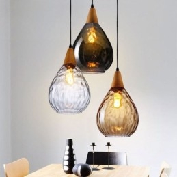 Taklampa Teardrop Glass Skärm Lamp Light