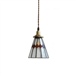 Rustik Taklampa Pendellampa I Målat Glas