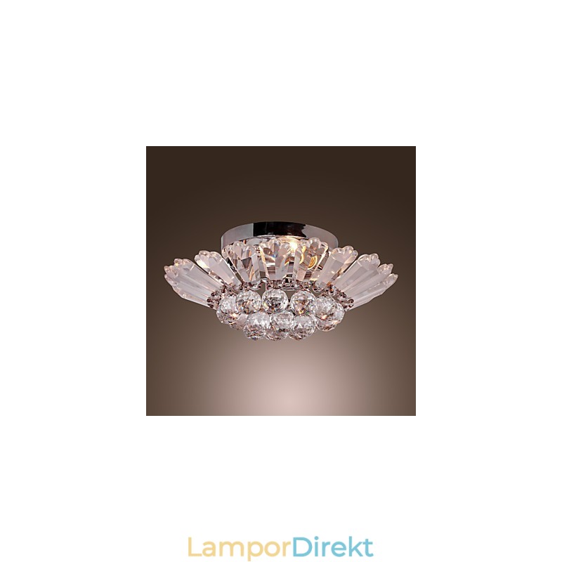 Modernt Semi Flush Mount I Kristallfunktion