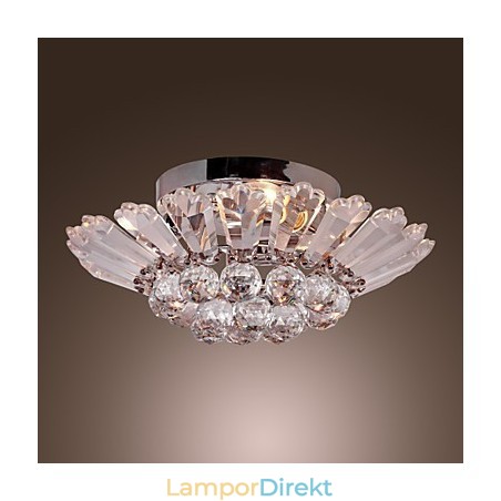 Modernt Semi Flush Mount I Kristallfunktion Modernt Semi Flush Mount I Kristallfunktion