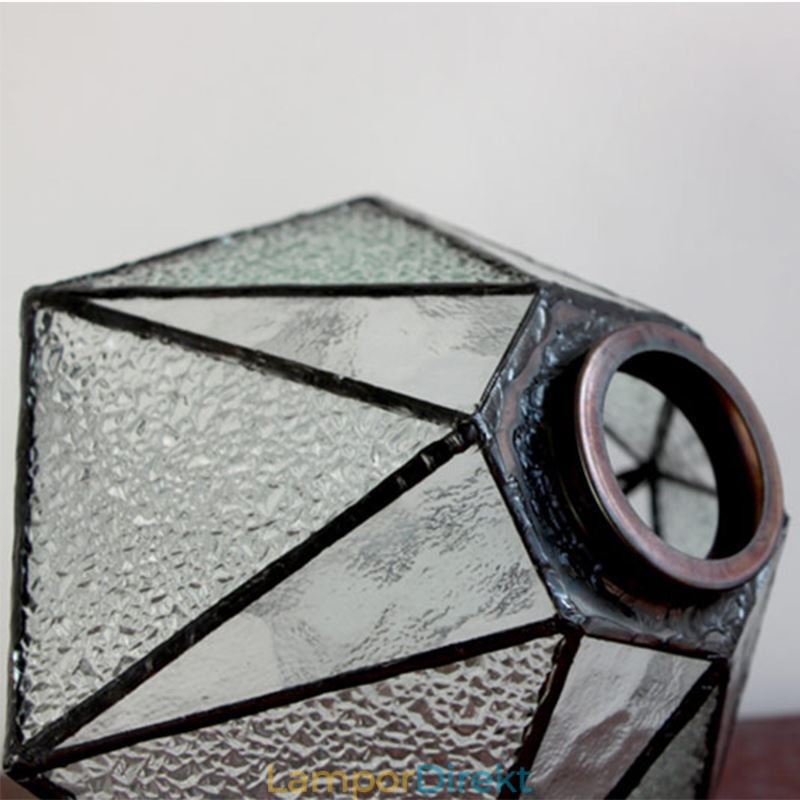 Geometriskt Färgat Glas Farmhouse Pendellampa