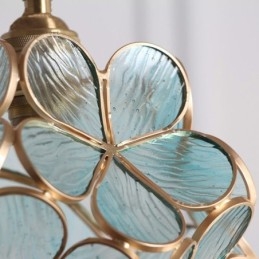 Nordic Creative Pendellampa Glas Hembelysning Kronbladsform Lampa Sänglampa