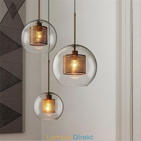 Nordic Pendellampa Glas Hembelysning Rund Kulform Lampa Sänglampa Nordic Pendellampa Glas Hembelysning Rund Kulform Lampa Sänglampa