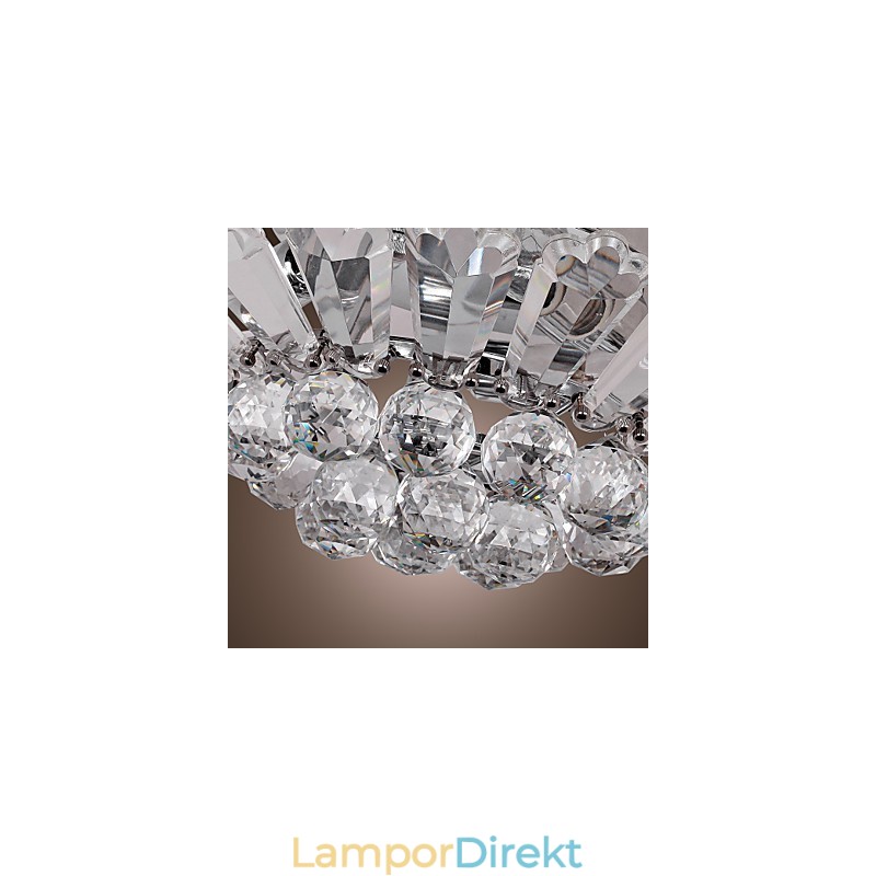 Modernt Semi Flush Mount I Kristallfunktion