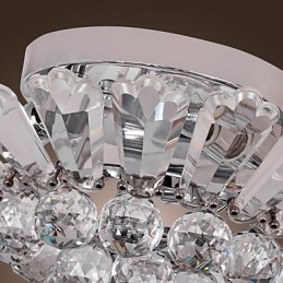Modernt Semi Flush Mount I Kristallfunktion