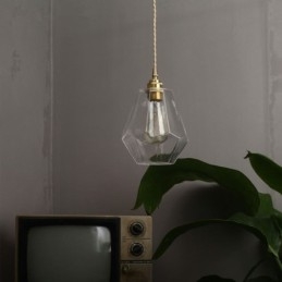 Nordic Retro Pendellampa Mässing Glas Hembelysning Tornform Lampa Lampa