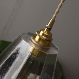 Nordic Retro Pendellampa Mässing Glas Hembelysning Tornform Lampa Lampa