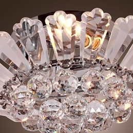 Modernt Semi Flush Mount I Kristallfunktion