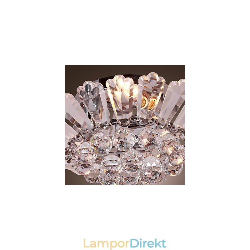 Modernt Semi Flush Mount I Kristallfunktion
