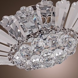 Modernt Semi Flush Mount I Kristallfunktion