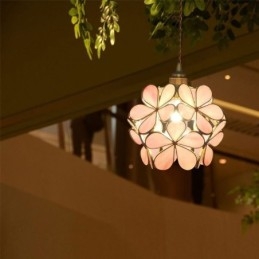 Nordic Creative Pendellampa Glas Hembelysning Kronbladsform Lampa Lampa