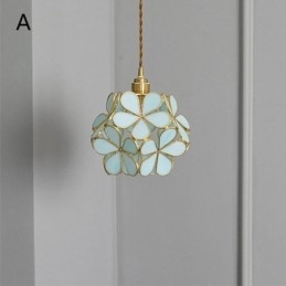 Nordic Creative Pendellampa Glas Hembelysning Kronbladsform Lampa Lampa