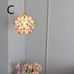 Nordic Creative Pendellampa Glas Hembelysning Kronbladsform Lampa Lampa
