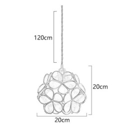 Nordic Creative Pendellampa Glas Hembelysning Kronbladsform Lampa Lampa