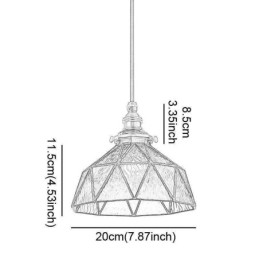 Geometrisk Taklampa I Målat Glas